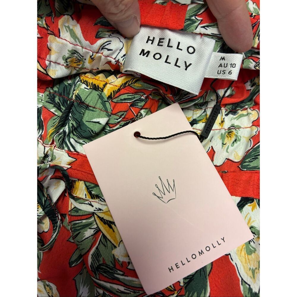 Hello Molly NWT Sweet Jacaranda Dress in Orange Floral Pattern Size 6 - Picture 9 of 10